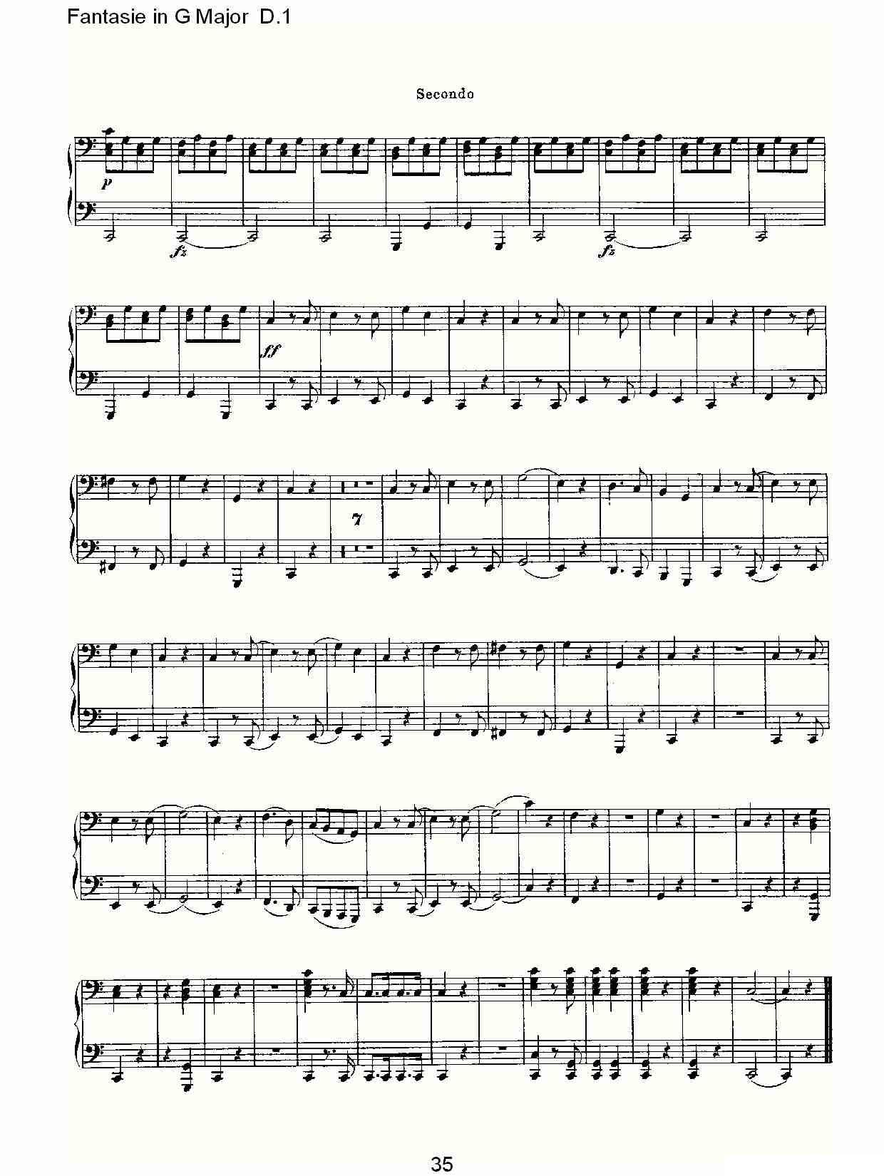 Fantasie in G Major D.1（G大调幻想曲D.1）其它曲谱（图35）