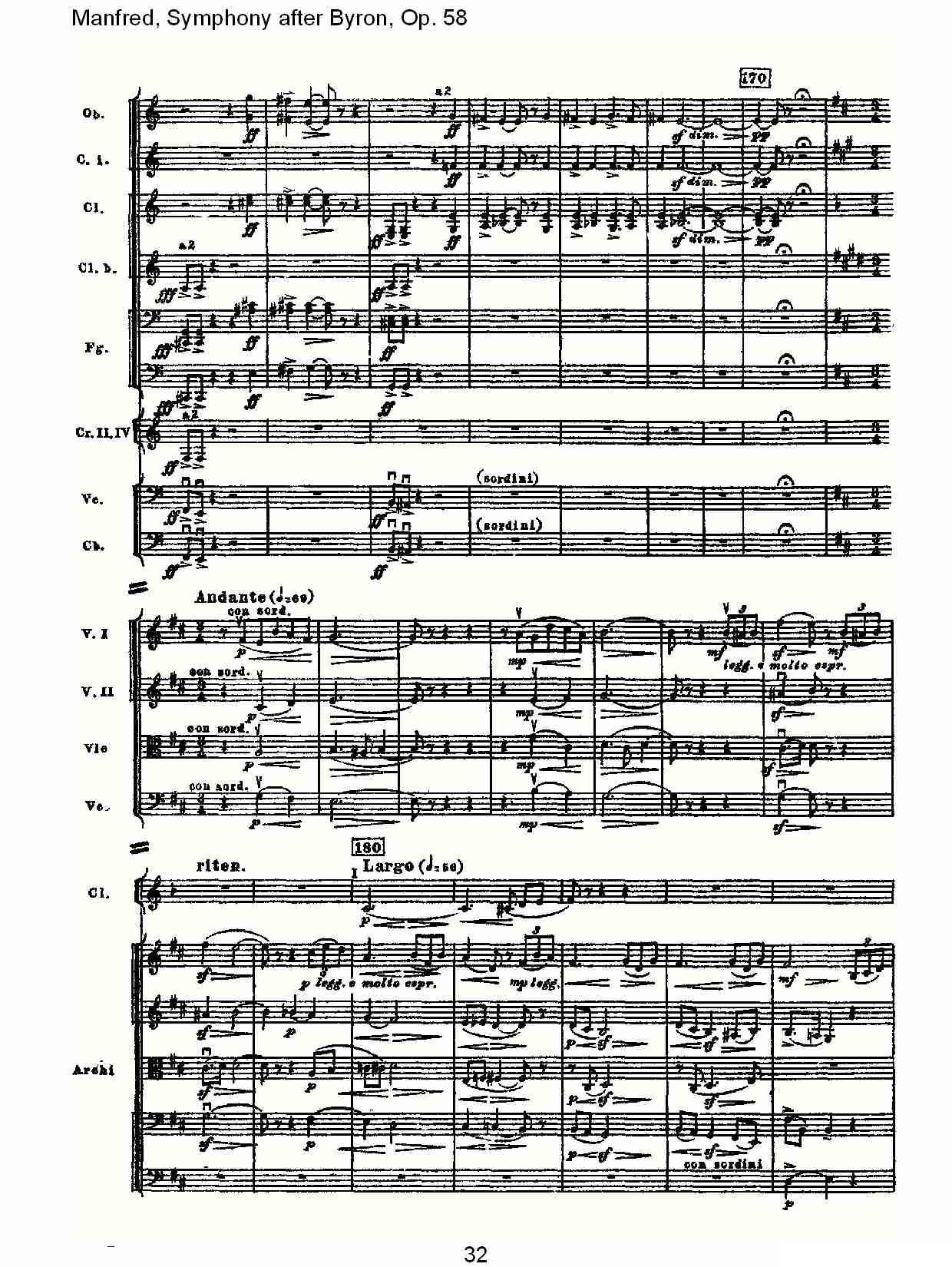 Manfred, Symphony after Byron, Op.58第一乐章（一）其它曲谱（图32）