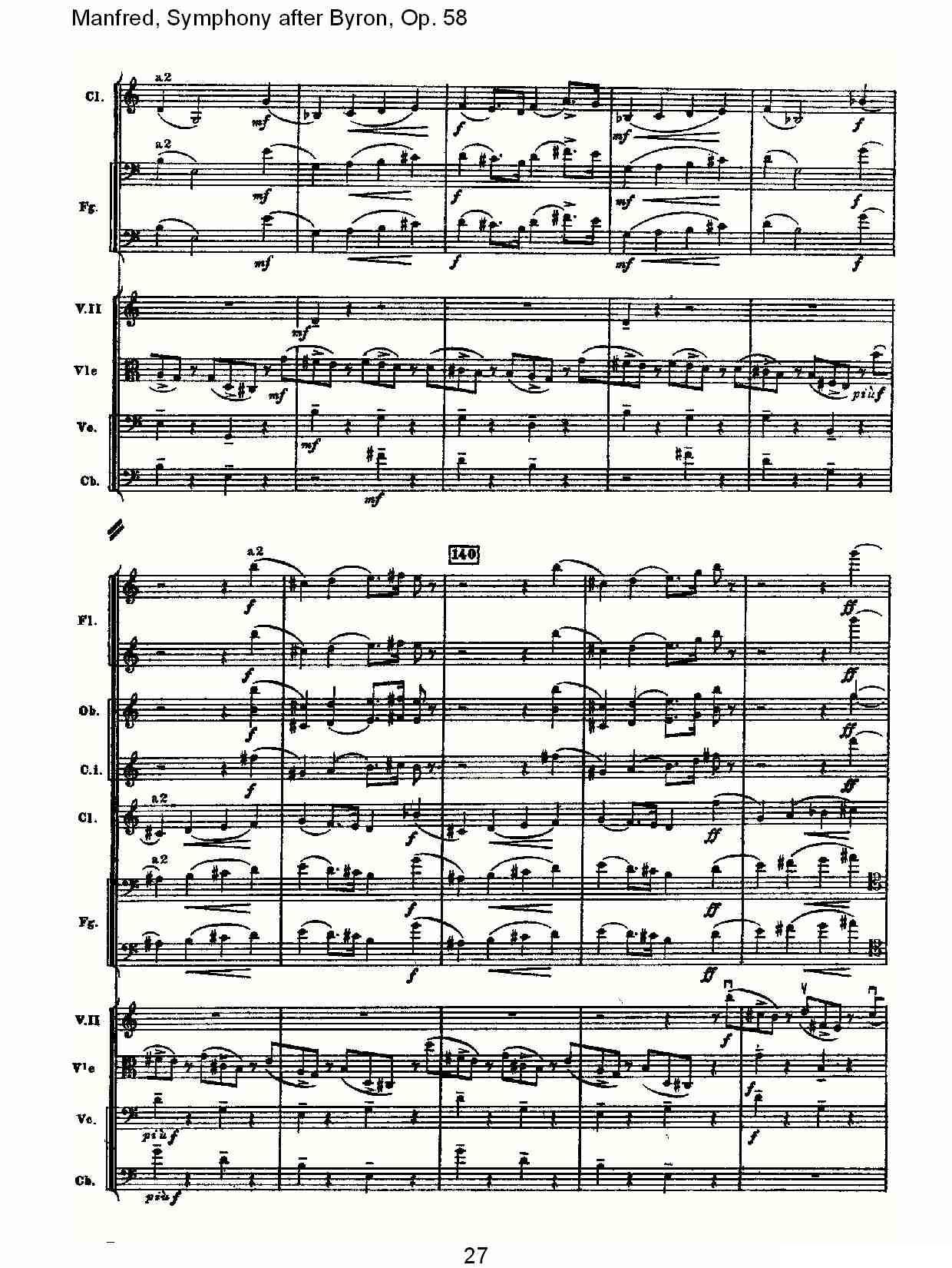 Manfred, Symphony after Byron, Op.58第一乐章（一）其它曲谱（图27）