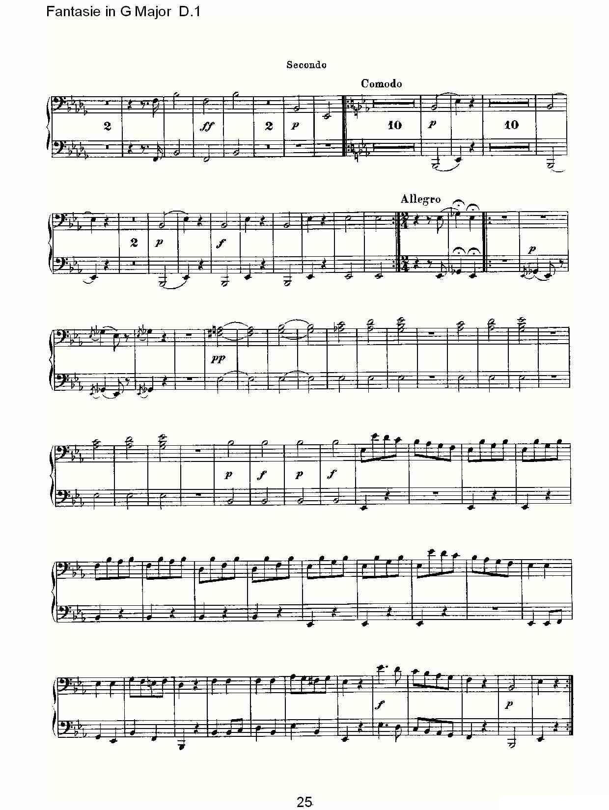 Fantasie in G Major D.1（G大调幻想曲D.1）其它曲谱（图25）