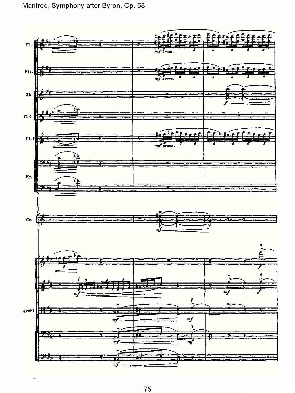 Manfred, Symphony after Byron, Op.58第二乐章（三）其它曲谱（图15）