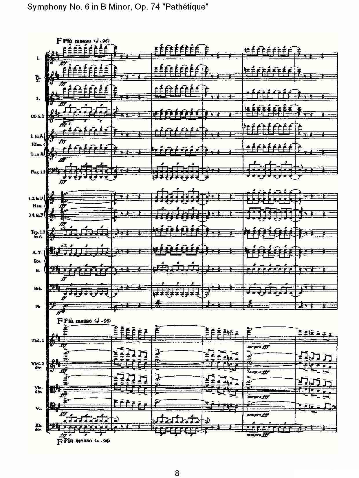 B小调第六交响曲,Op.74（第四乐章[一]）其它曲谱（图8）