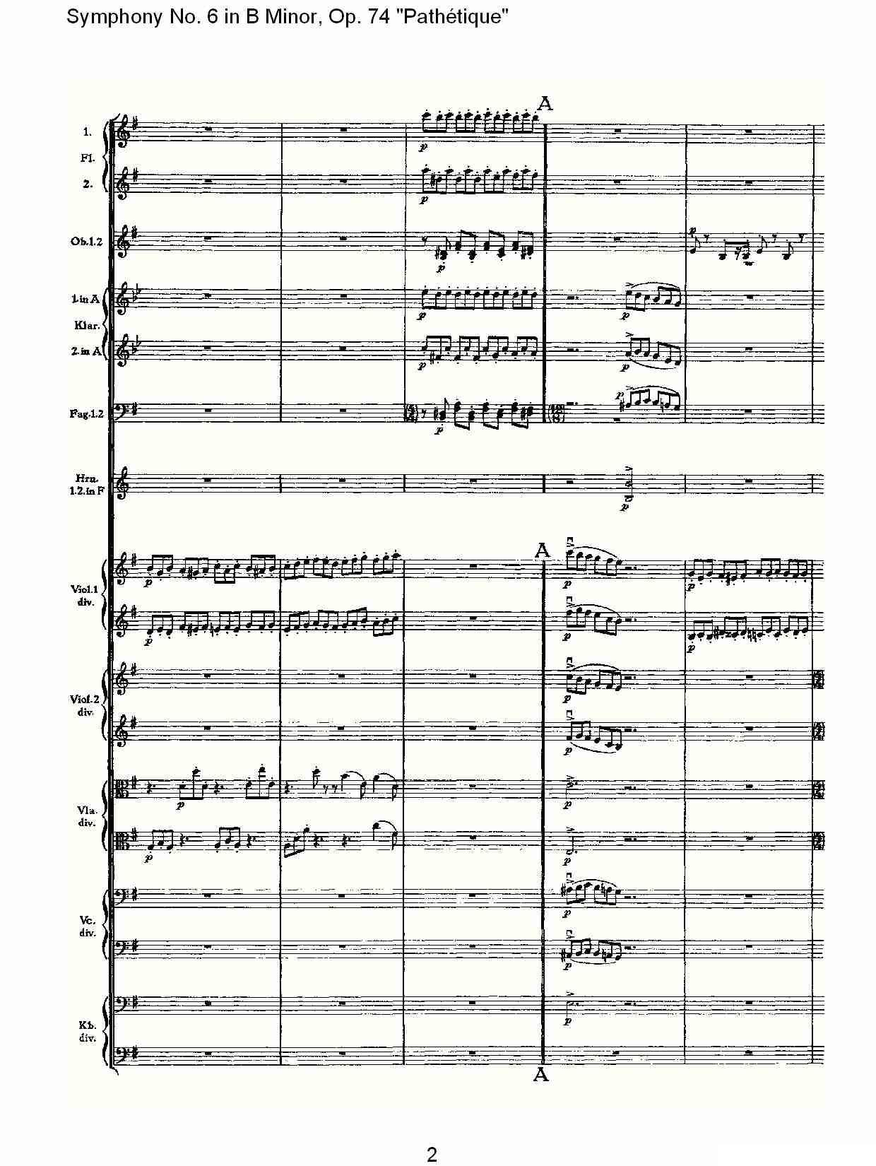 B小调第六交响曲,Op.74（第三乐章[一]）其它曲谱（图2）