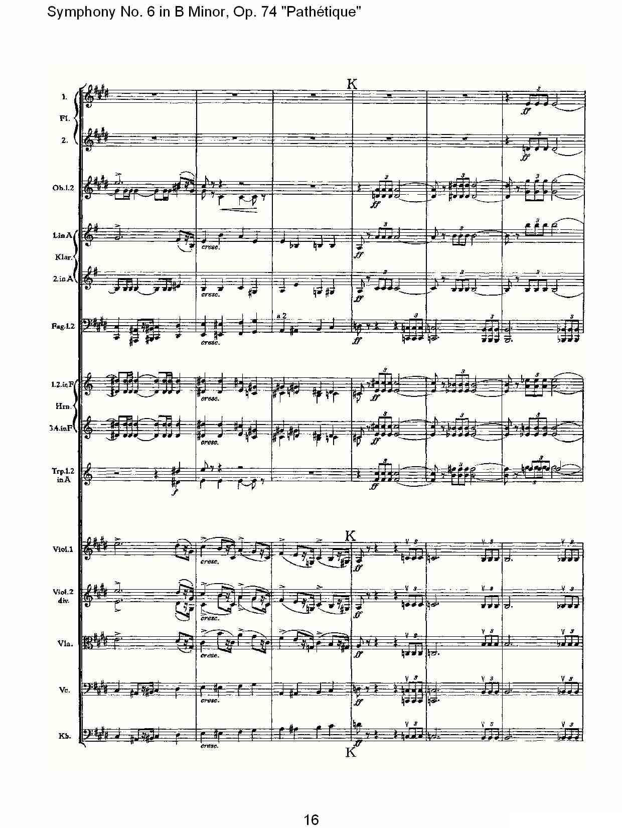 B小调第六交响曲,Op.74（第三乐章[一]）其它曲谱（图16）