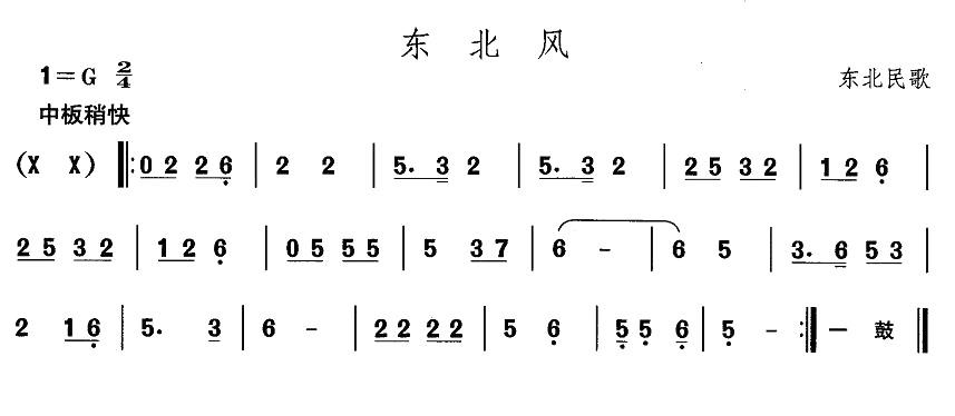 中国民族民间舞曲选（一)东北秧歌：东北）其它曲谱（图1）