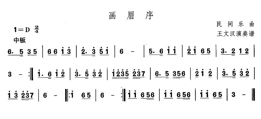 中国民族民间舞曲选（一)东北秧歌：画眉）其它曲谱（图1）