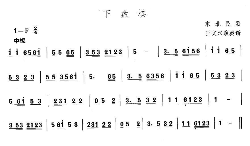 中国民族民间舞曲选（一)东北秧歌：下盘）其它曲谱（图1）