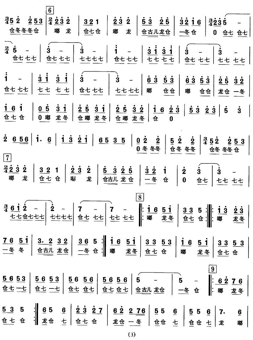 中国民族民间舞曲选（一)东北秧歌：华风乡）其它曲谱（图3）
