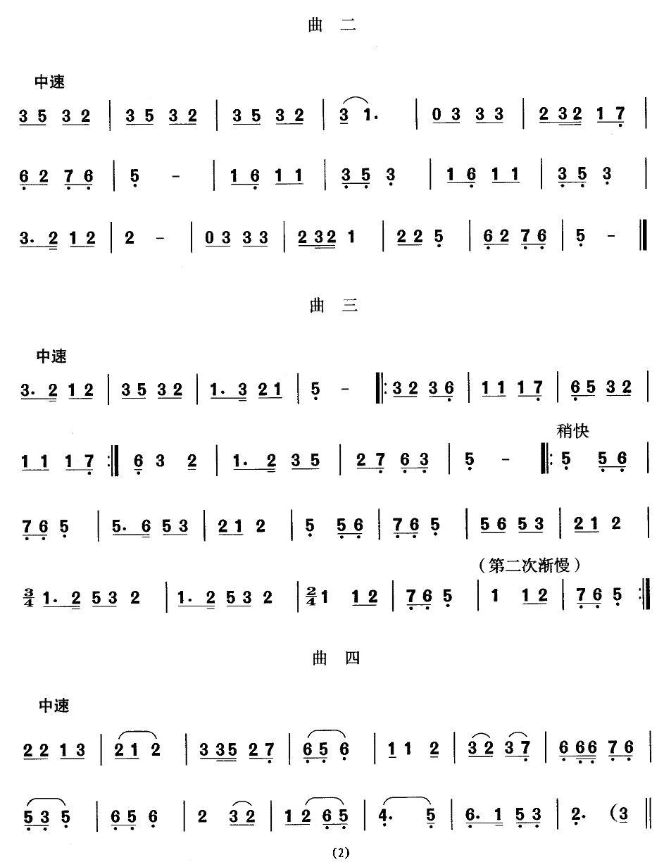 中国民族民间舞曲选（四)山西秧歌：打秋）其它曲谱（图2）