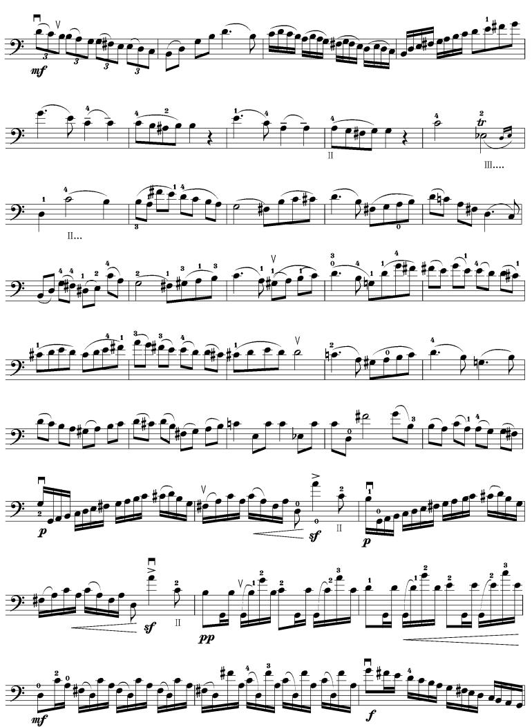 大调奏鸣曲(大提琴谱)其它曲谱（图2）