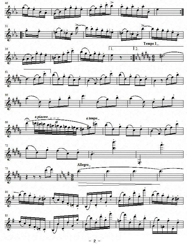 《练习曲》之26（单簧管谱）其它曲谱（图2）