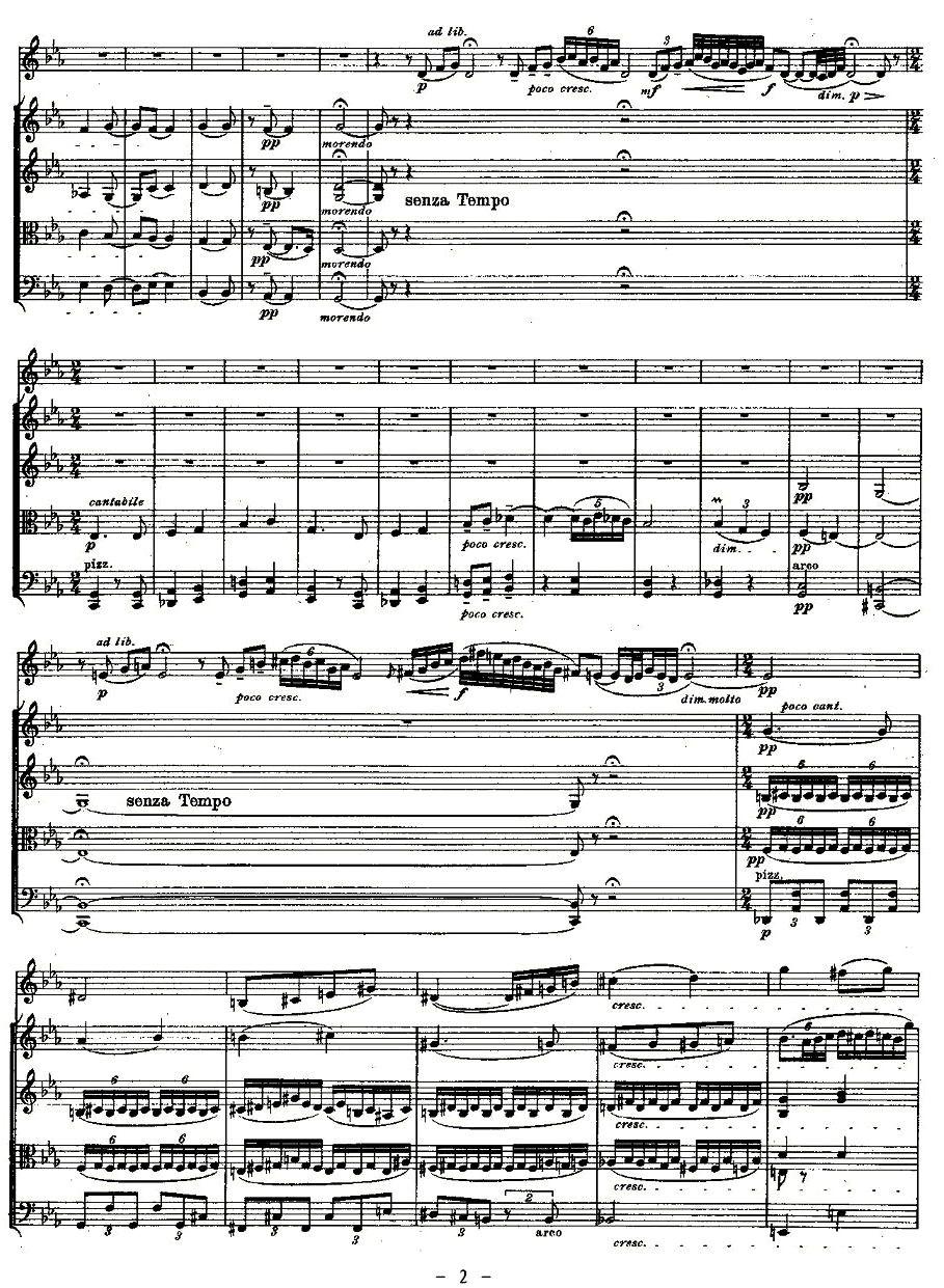 QUINTET.No2.（双簧管+弦乐五重奏第二乐章、总谱）其它曲谱（图2）