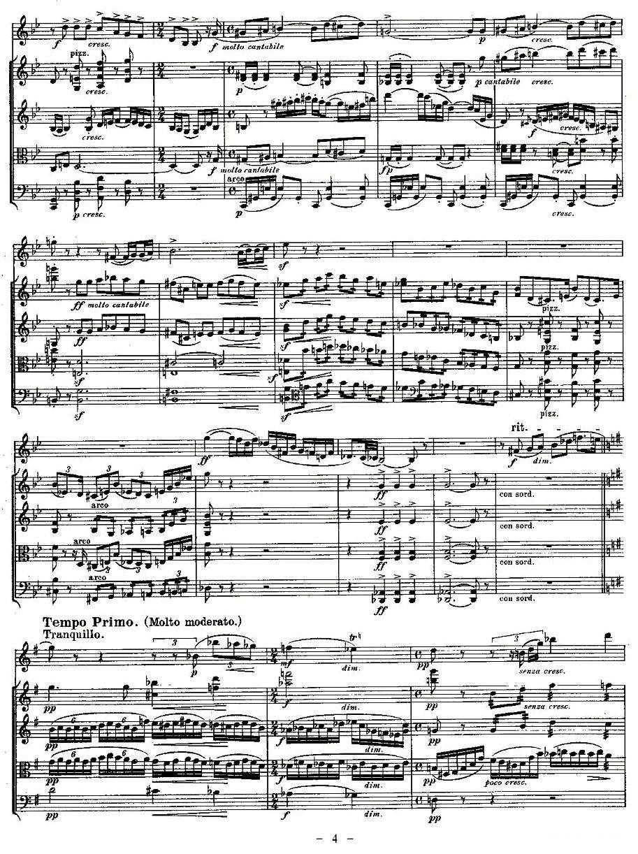 QUINTET.No1.（双簧管+弦乐五重奏第一乐章、总谱）其它曲谱（图4）