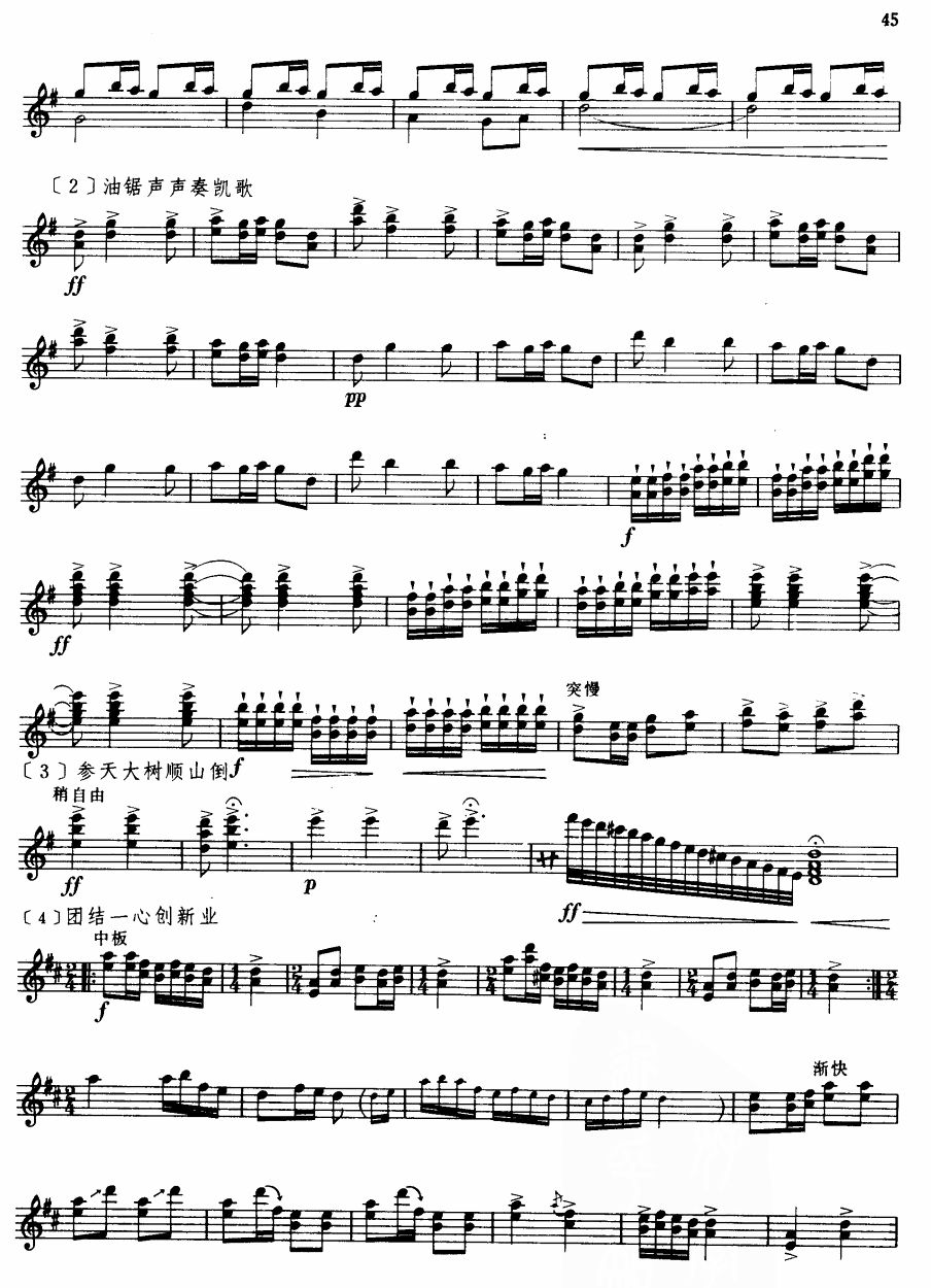 林海新歌(笙独奏)其它曲谱（图2）