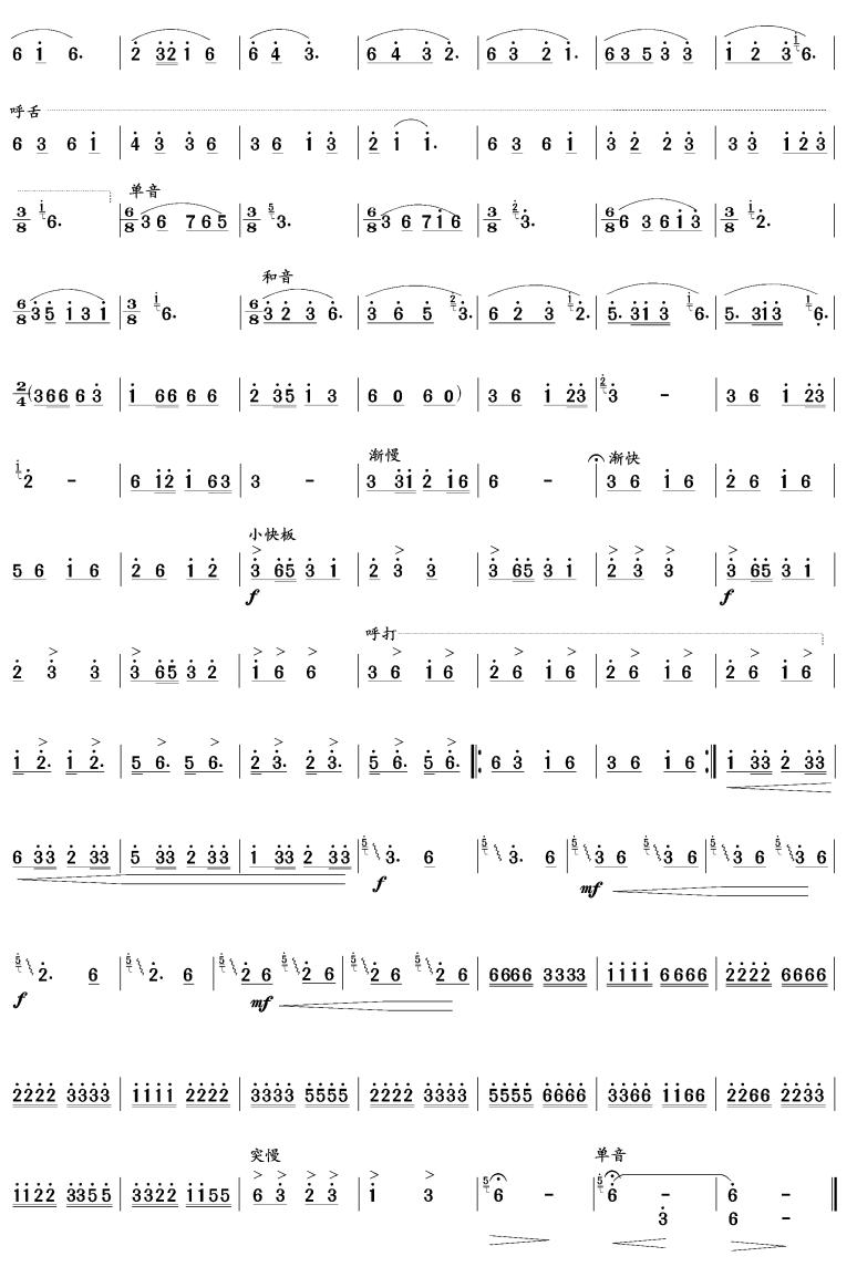 彝寨欢歌(笙独奏)其它曲谱（图2）
