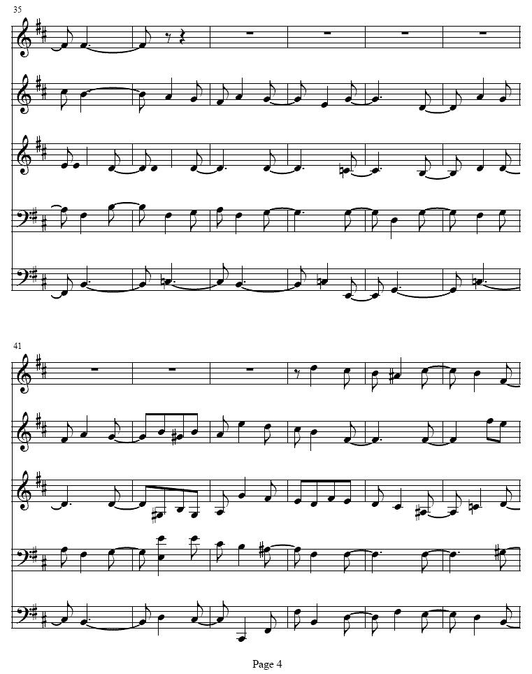 b小调单簧管与弦乐五重奏其它曲谱（图4）