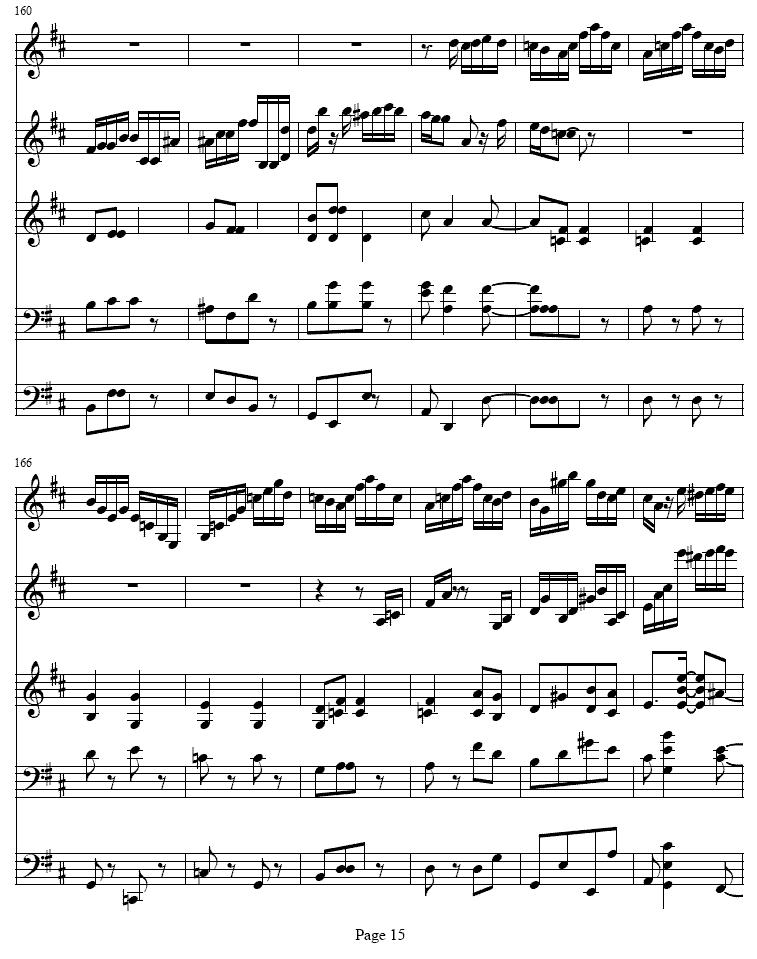 b小调单簧管与弦乐五重奏其它曲谱（图15）