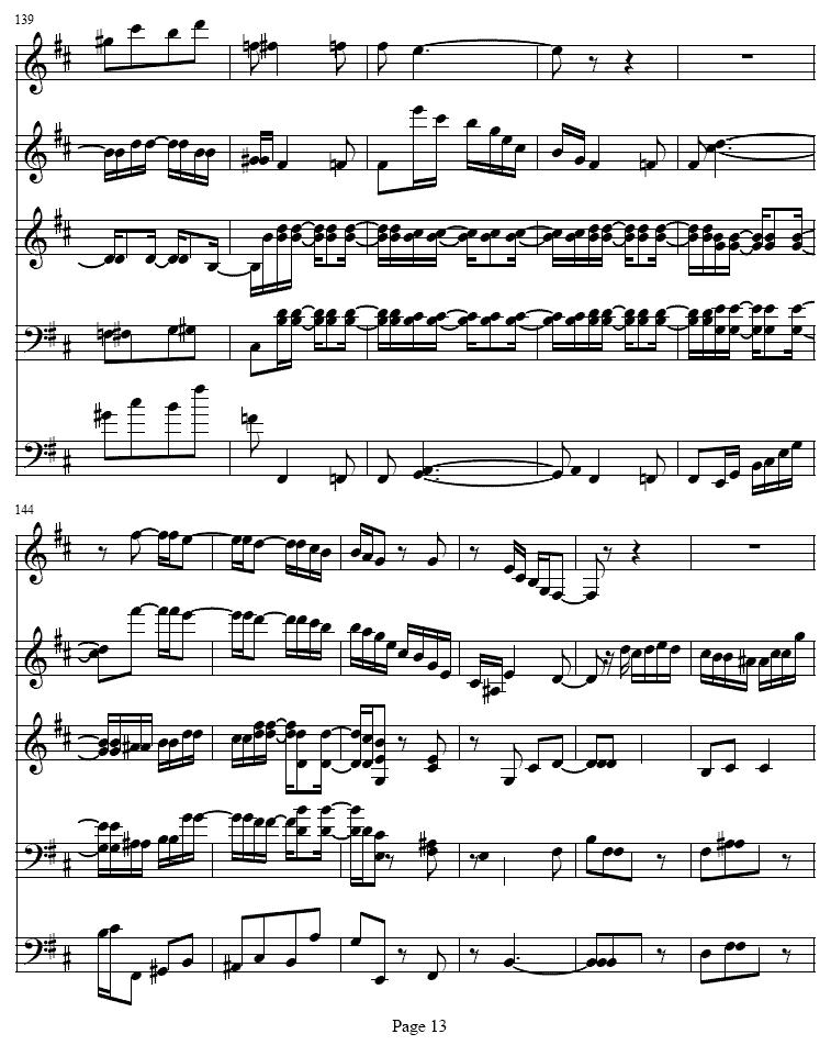 b小调单簧管与弦乐五重奏其它曲谱（图13）