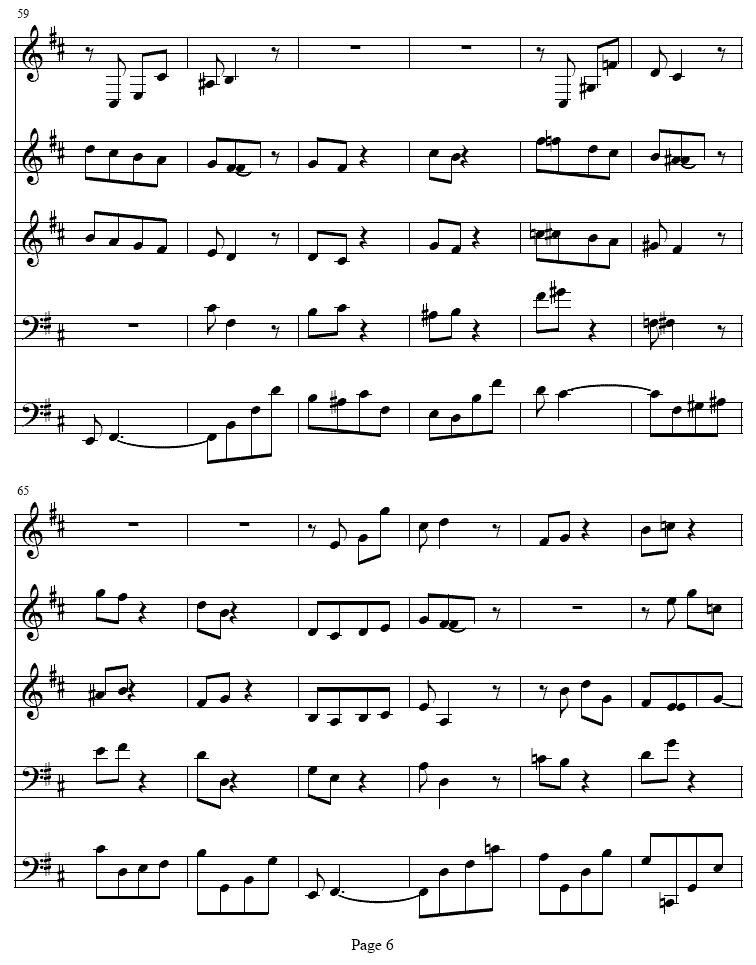 b小调单簧管与弦乐五重奏其它曲谱（图6）