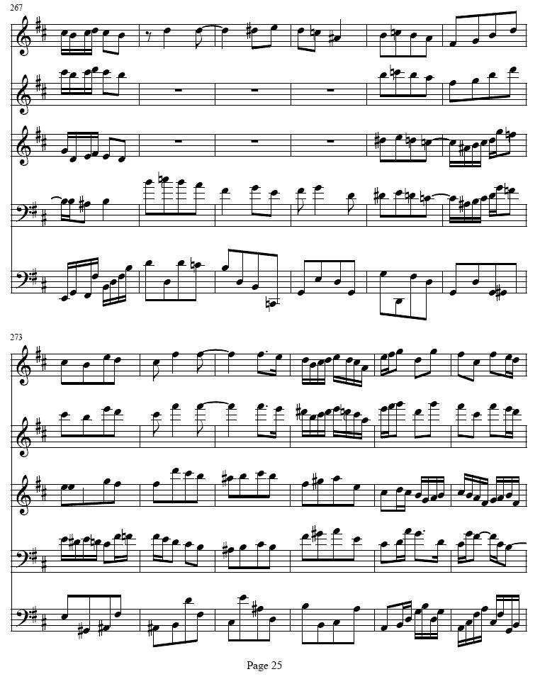 b小调单簧管与弦乐五重奏其它曲谱（图25）