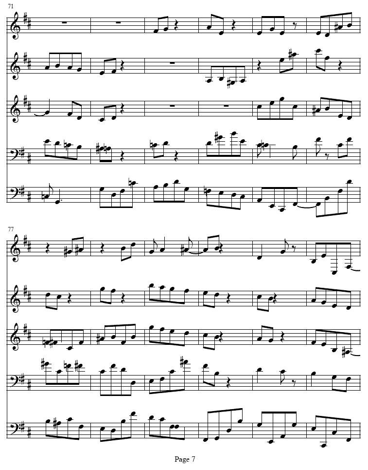 b小调单簧管与弦乐五重奏其它曲谱（图7）