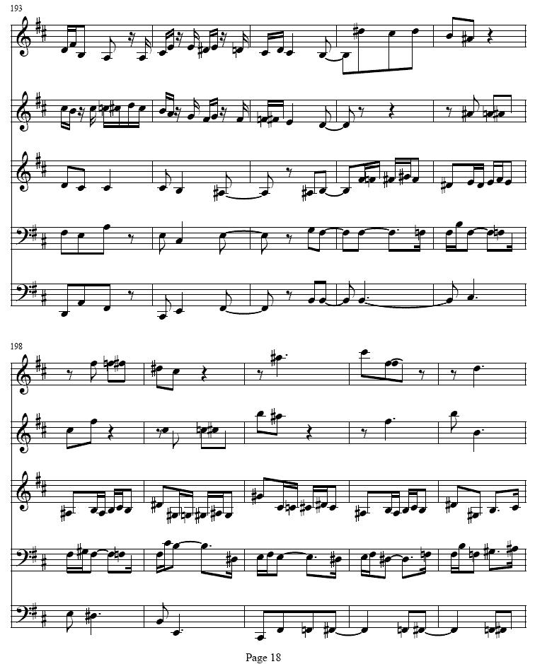b小调单簧管与弦乐五重奏其它曲谱（图18）