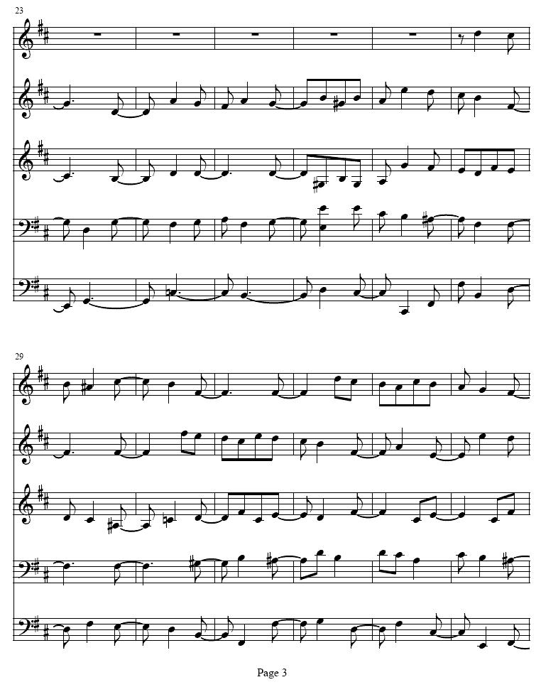 b小调单簧管与弦乐五重奏其它曲谱（图3）