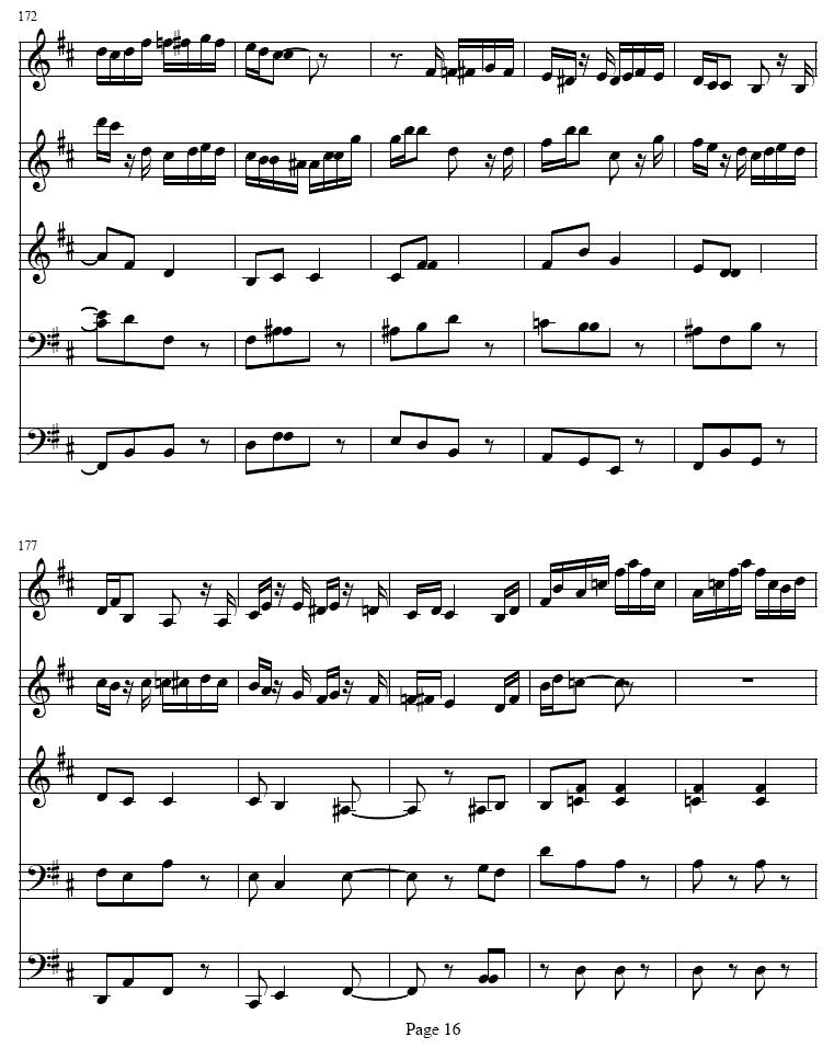 b小调单簧管与弦乐五重奏其它曲谱（图16）