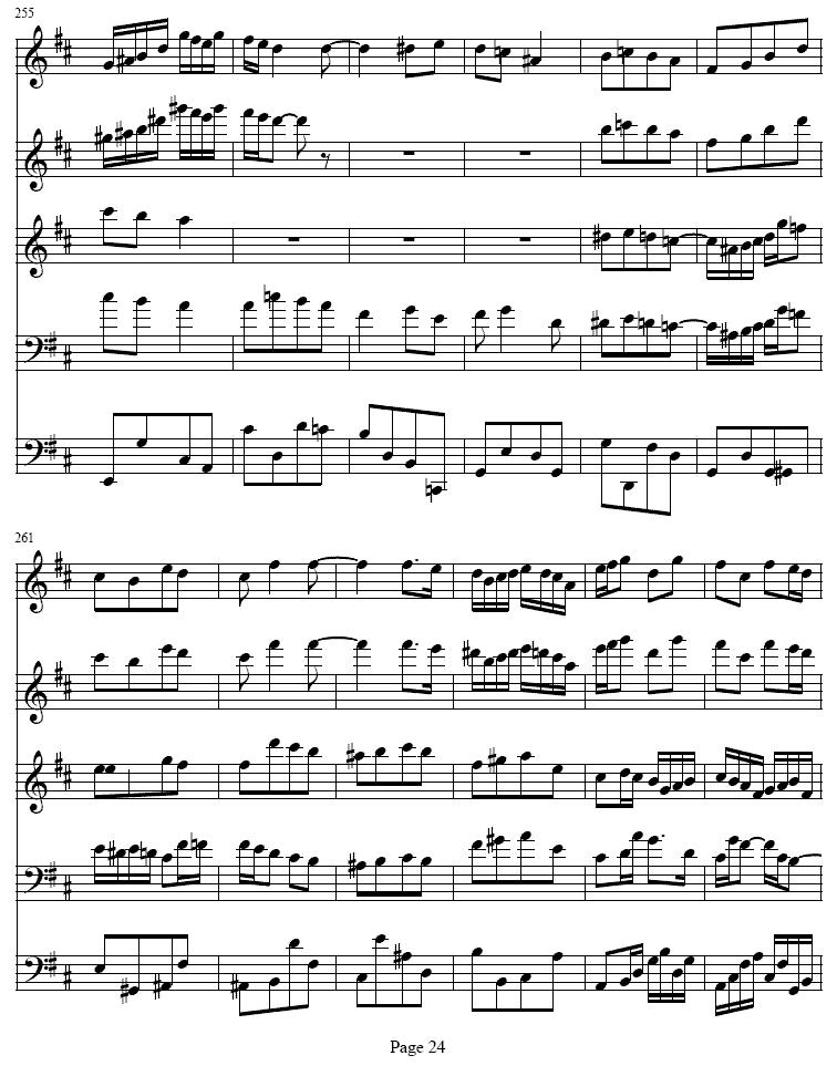 b小调单簧管与弦乐五重奏其它曲谱（图24）