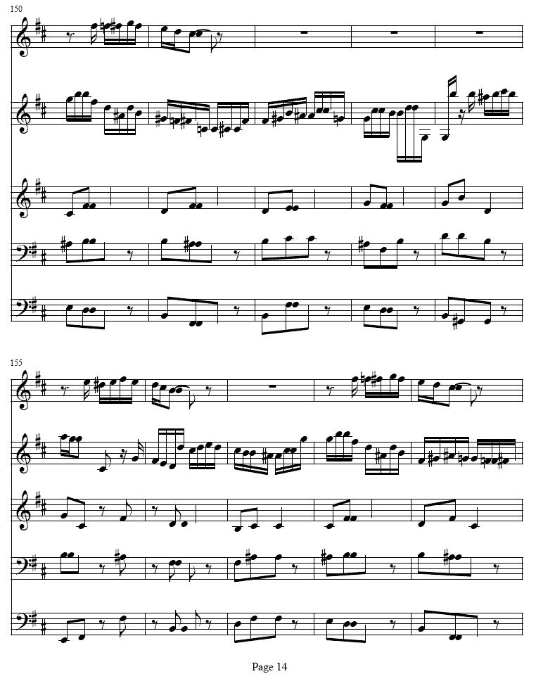 b小调单簧管与弦乐五重奏其它曲谱（图14）