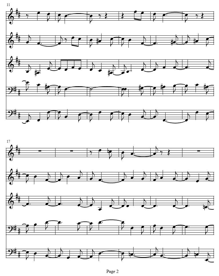 b小调单簧管与弦乐五重奏其它曲谱（图2）