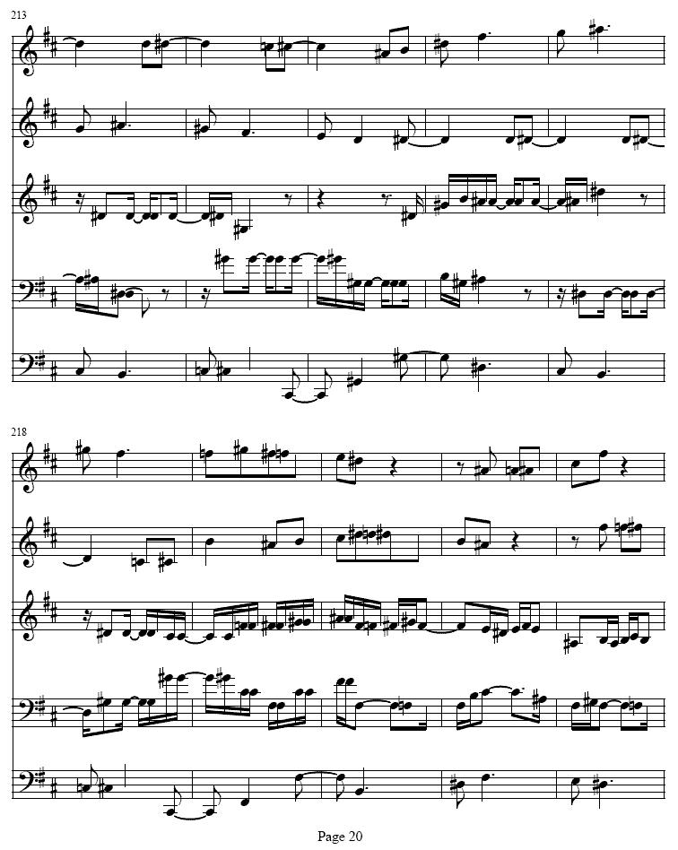 b小调单簧管与弦乐五重奏其它曲谱（图20）