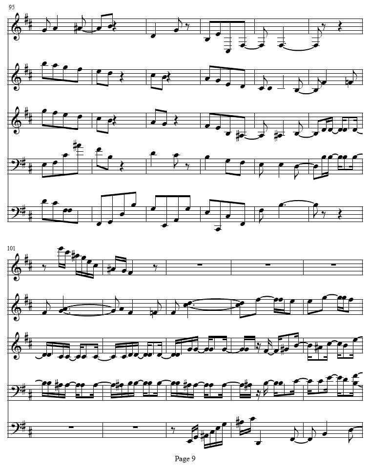 b小调单簧管与弦乐五重奏其它曲谱（图9）