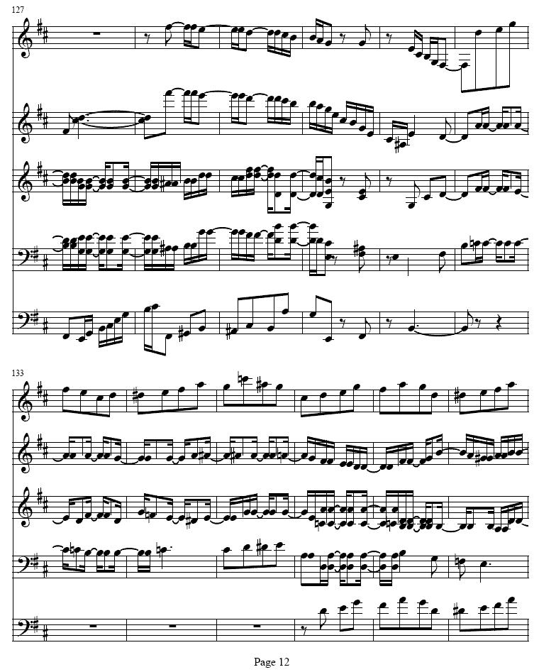 b小调单簧管与弦乐五重奏其它曲谱（图12）