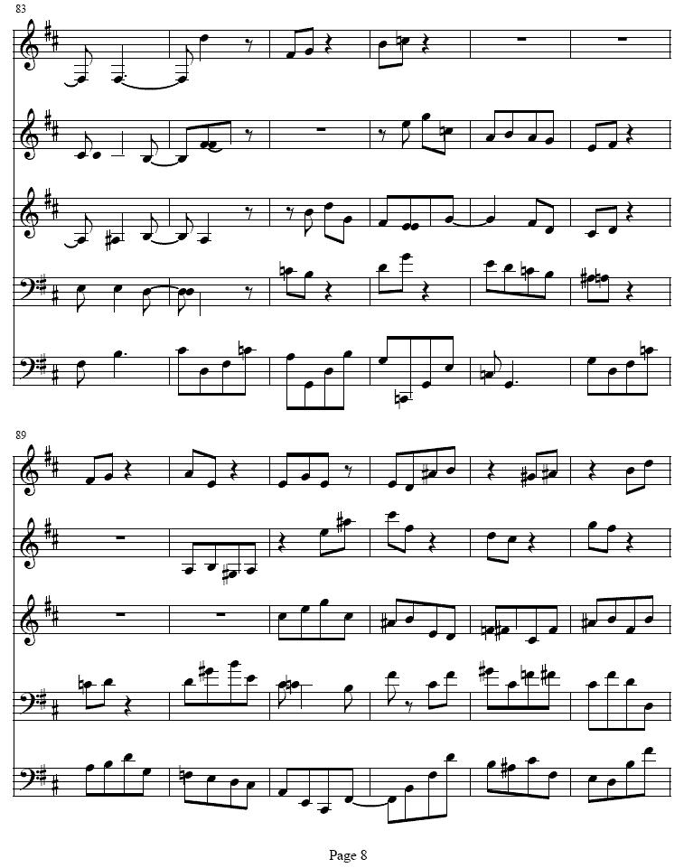 b小调单簧管与弦乐五重奏其它曲谱（图8）