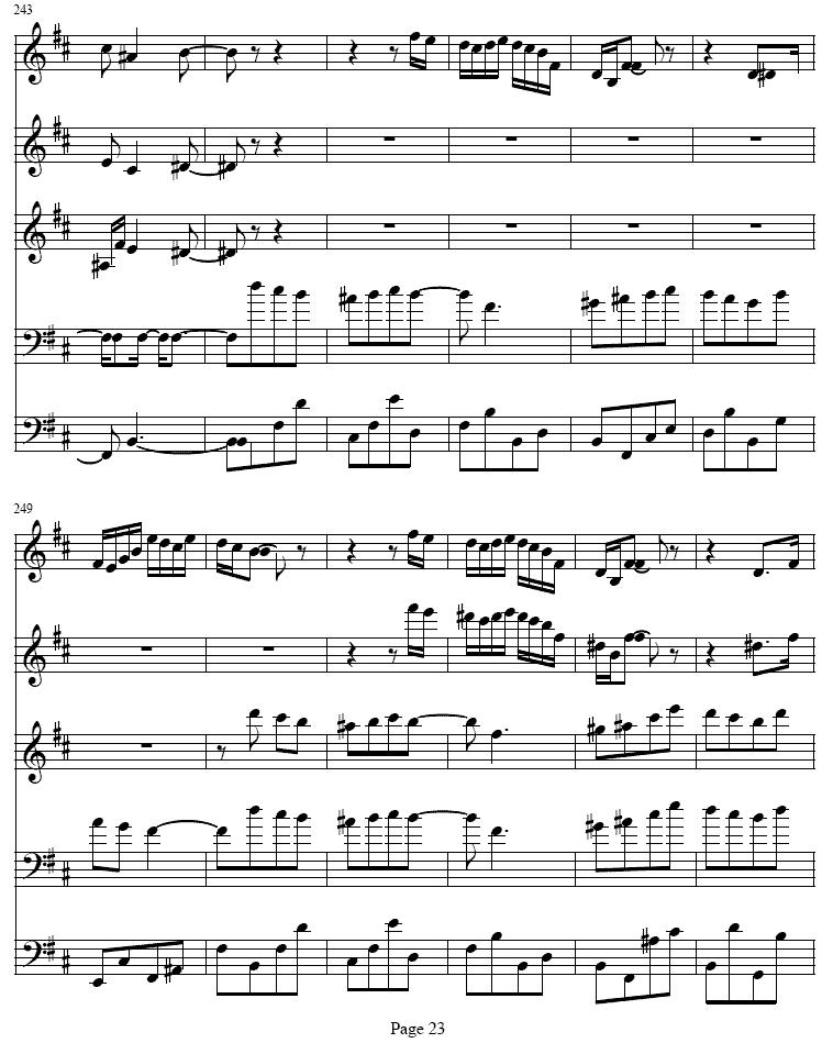 b小调单簧管与弦乐五重奏其它曲谱（图23）