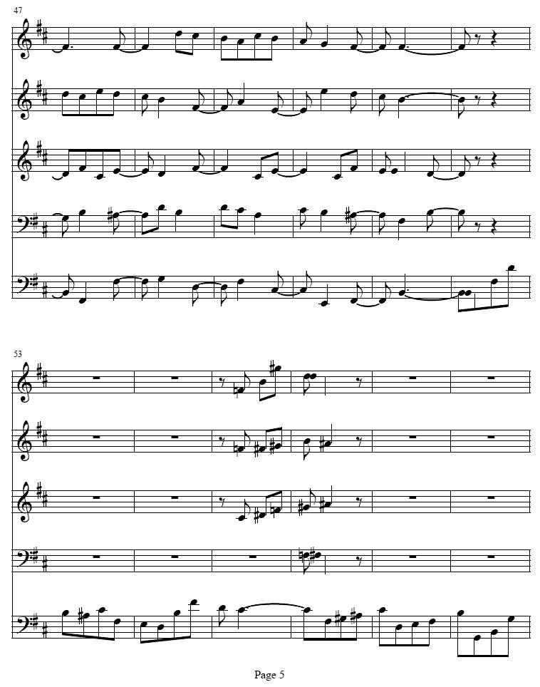 b小调单簧管与弦乐五重奏其它曲谱（图5）