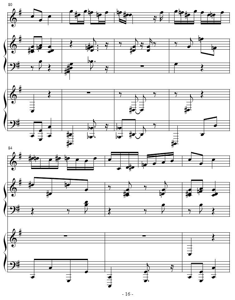 吉普赛之歌（小号+双钢琴）其它曲谱（图16）