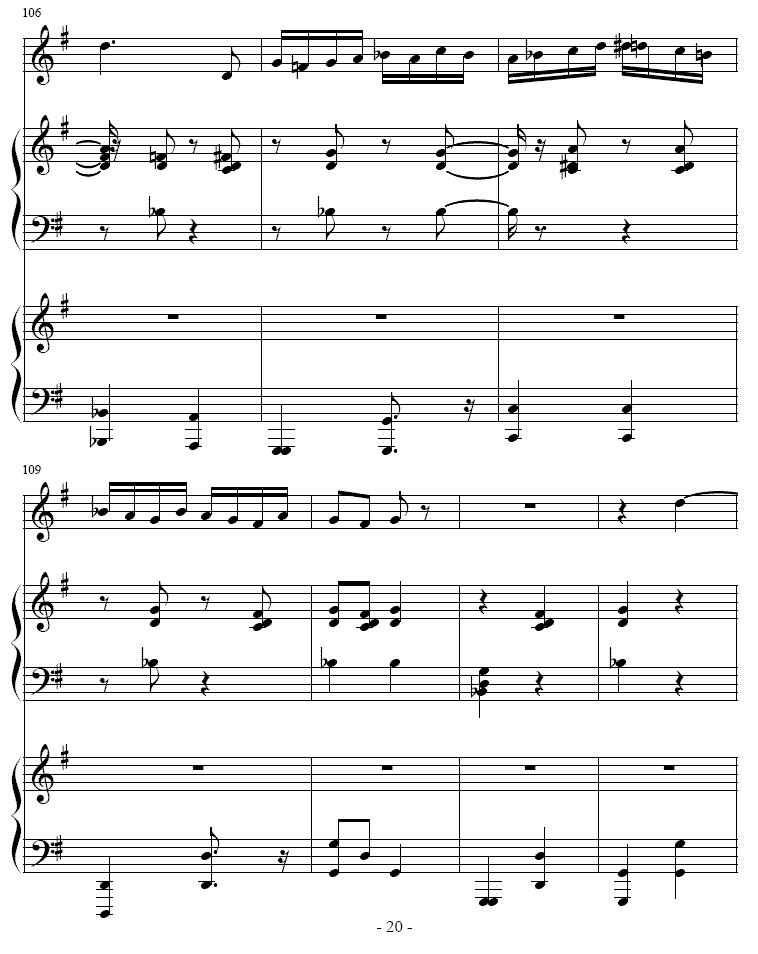 吉普赛之歌（小号+双钢琴）其它曲谱（图20）