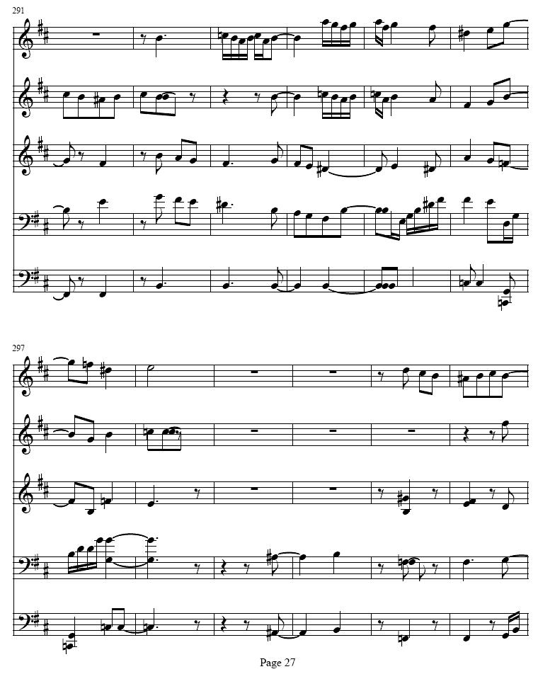 b小调单簧管与弦乐五重奏其它曲谱（图27）