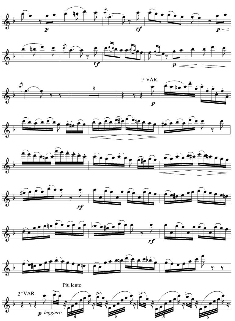 威尼斯狂欢节（长笛谱）其它曲谱（图3）