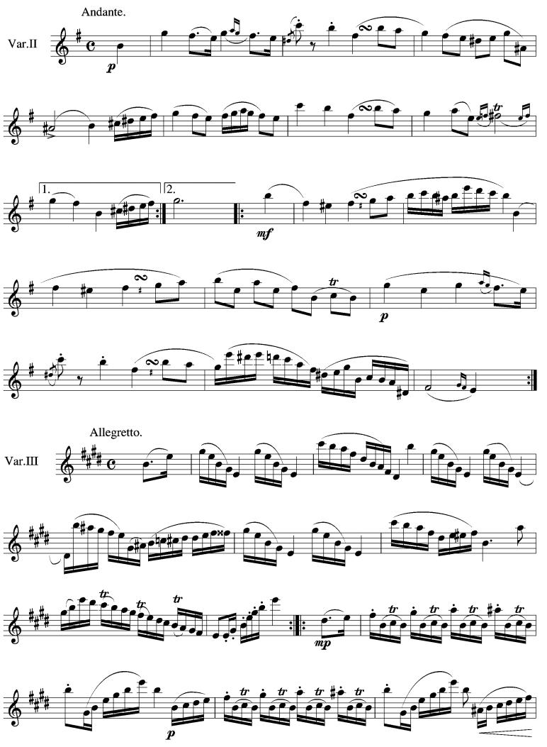 罗西尼主题变奏曲（长笛谱）其它曲谱（图2）
