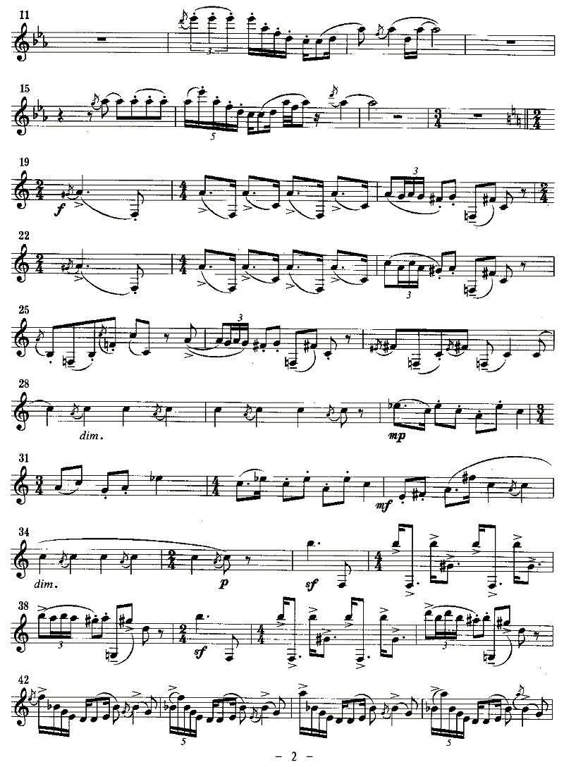 晚上吹的调（单簧管）其它曲谱（图2）