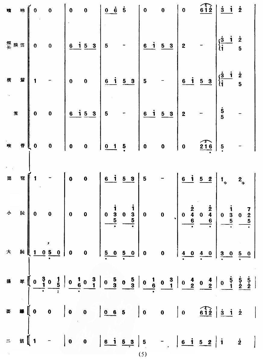山国情侣（民乐合奏总谱）其它曲谱（图5）