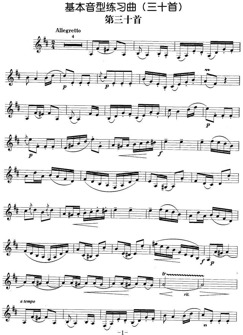 基本音型练习曲第三十首其它曲谱（图1）