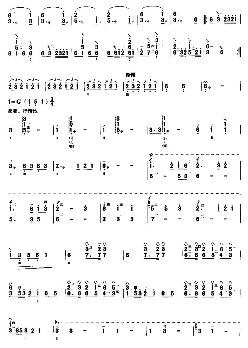 瑶族舞曲(三弦曲谱）其它曲谱（图2）