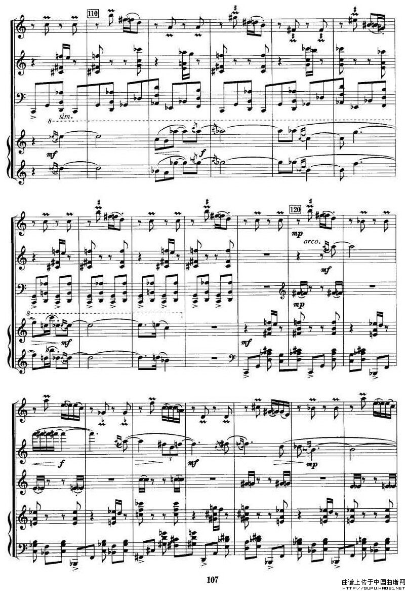 飞歌（单簧管+小提琴+大提琴+钢琴）P8其它曲谱（图1）