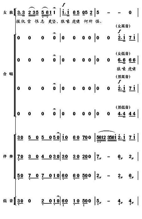 现代舞剧《白毛女》全剧主旋律乐谱之第四场 盼东方出红日其它曲谱（图11）