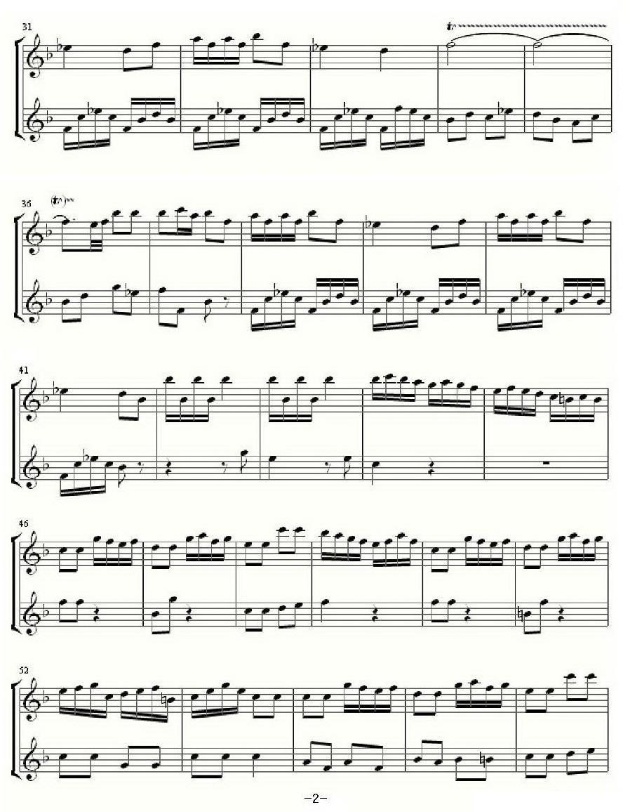 Allegro for Musical Clock（二重奏）其它曲谱（图2）