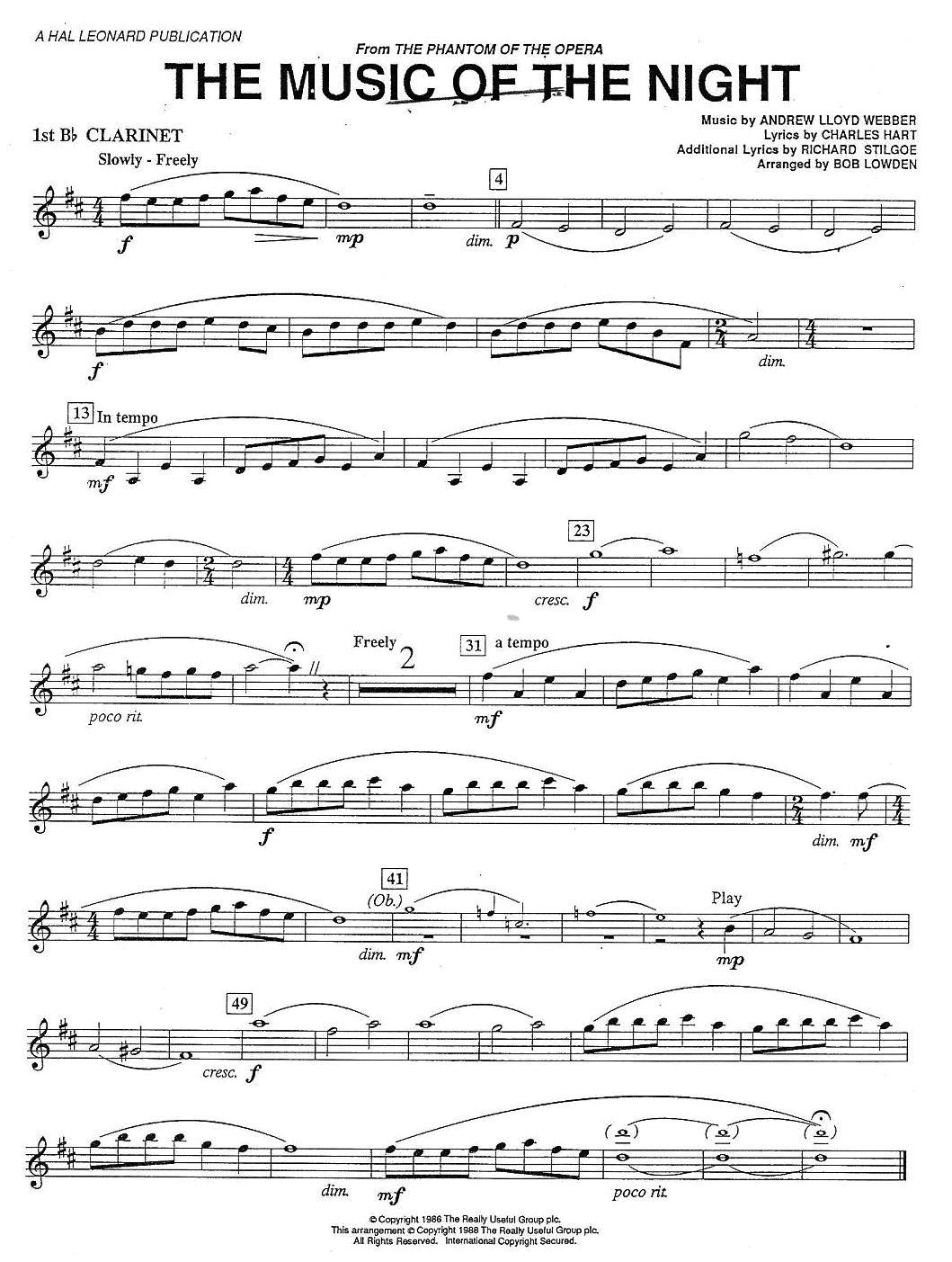 THE MUSIC OF THE NIGTH-CLARINET（单簧管三重奏分谱）其它曲谱（图1）